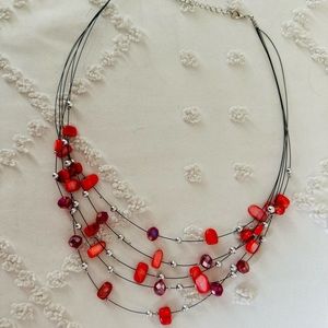 Beautiful red statement necklace